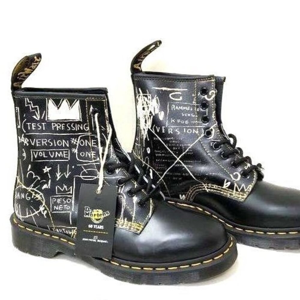 NWT Dr Doc Martens Air Wair Jean Michel Basquiat Beat Bop Boots-Size 7M 8L